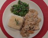 Foto del paso 4 de la receta: Pollo con natas y champiñones (Bifinhos con cogumelos)