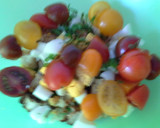 Foto del paso 3 de la receta: Chuletitas de cordero con ensalada de pan y huevo