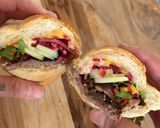 A picture of step 10 of Air Fry Lemongrass Lamb Bánh Mì.