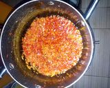 A picture of step 3 of Semo with dried Okro.