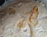 Une image de l'étape 2 de Escalopes de poulet façon carbonara.