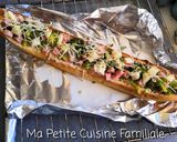 Une image de l'étape 2 de Baguette bâteau brocoli, camembert, saucisse.