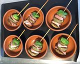 Une image de l'étape 13 de Brochettes de mini aubergines au jambon cru mozzarella et basilic frais.