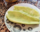 Foto del paso 1 de la receta: Calabacín relleno con verduras y atún