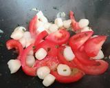 Hình bước làm 1 của món Cơm Chiên Cà Chua & Cồi Sò Điệp