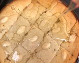 A picture of step 8 of Basboussa (semolina Cake).