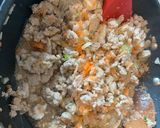 A picture of step 7 of Thai minced pork spring rolls.