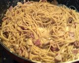 Foto del paso 5 de la receta: Pasta ExtraCremosa Pollo/ Champiñones/Tocino y Pan de Ajo