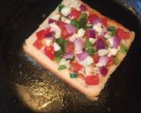 A picture of step 4 of Vegetable Cheese Toast.