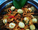 Foto langkah ke 10 dari resep Ayam Suwir Kemangi Telor Puyuh.