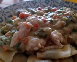Foto del paso 5 de la receta: 🍗🍝Raviolis con salsa blanca de verduras y pollo🍝🍗