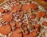 A picture of step 1 of My beefy pepperoni pizza.