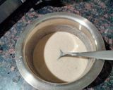 A picture of step 1 of Sago flour and water chestnut pakore.