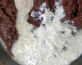 A picture of step 3 of Eggless Red velvet cream cheese brownies.