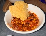 A picture of step 4 of Quick & Easy Slow cooker Chicken Taco Soup.