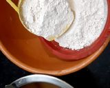 A picture of step 1 of Wheat Jaggery Cake.