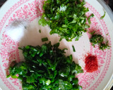 A picture of step 2 of Double layer Soy flour and spring onion Paratha.