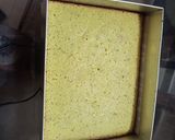 A picture of step 7 of Badam pista Rava cake.