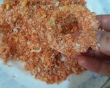 A picture of step 4 of Cheetos onion rings fritters.