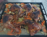 Foto del paso 5 de la receta: Pollo al horno con patatas y verdura al vino blanco