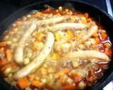 Foto del paso 8 de la receta: Guiso de garbanzos con salchichas de pollo y calabaza