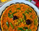 मटर कैप्सिकम करी विथ मक्का पूरी (Green Peas Capsicum Curry with Makka Poori) रेसिपी चरण 9 फोटो