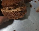 A picture of step 5 of Malt cake with choclate cream cheese frosting #foodies&Friends.