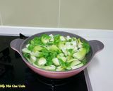 Hình bước làm 2 của món Cải Chíp Trộn Tương Đậu 청경채 무침