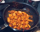 รูปขั้นตอนการทำที่ 13 ของ ข้าวหน้าไก่ผัดกิมจิ