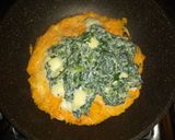 Foto del paso 4 de la receta: Omelette de calabaza y zanahoria relleno de acelga y queso