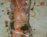 A picture of step 8 of Polish Sausage and Veggie Stuffed Herbed Chicken.