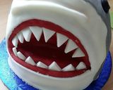A picture of step 41 of Vickys Great White Shark Cake.