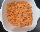 A picture of step 4 of Red Sauce Mexican Egg Rice.