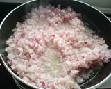 A picture of step 2 of Mushroom Matar Masala.