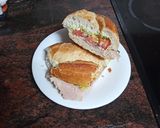 Foto del paso 3 de la receta Bocadillo vegetal con pata asada y mayonesa