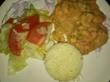 Camarones en salsa rosa