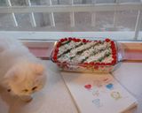 عکس مرحله 2 از دستور کیک مرغ همراه seokjin's birthday cake) BT21)