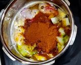 A picture of step 2 of Quick sambar with chayote.