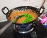 A picture of step 4 of Dhaba style matar paneer.