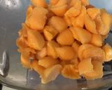Une image de l'étape 3 de Melons aux crevettes, tomates cerises et bleu d'Auvergne.