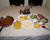 A picture of step 3 of Chile con carne taco bar.