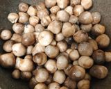 Hình bước làm 2 của món Cháo Nấm Rơm Nấu Thịt Nạc