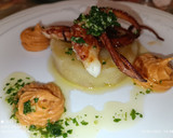 Foto del paso 6 de la receta: Patas de pulpo playa, con parmentier de patata y pulpo a feira