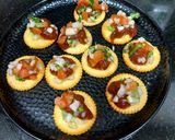 A picture of step 3 of Monaco Biscuit chaat.