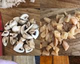 Foto del paso 1 de la receta: 🍜 Espaguetis cremosos con champiñones y pollo! 🍗