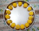 A picture of step 7 of Moong Dal Laddoo without sugar.