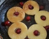 A picture of step 1 of Pineapple and candy cherry slices.
