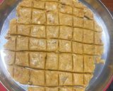 A picture of step 3 of Badam Besan burfi.