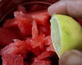 A picture of step 1 of Watermelon Popsicles.