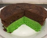 Foto langkah ke 6 dari resep Brownies pandan coklat kukus.